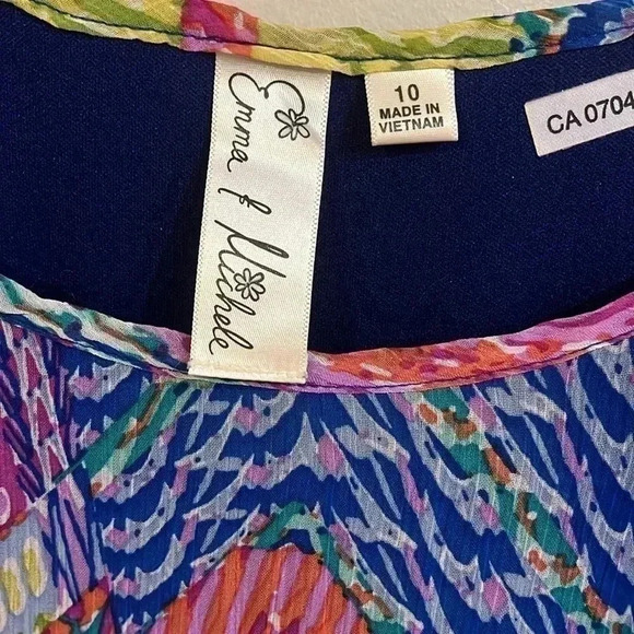 ❤️2/$50❤️[10]Emma&Michelle spaghetti strip Multicolour Aztec maxi Dress - Picture 3 of 6